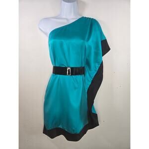 Y2K RAMPAGE NWT Women's Classy Teal Togo Style Knee Length Dress. Size Small.
